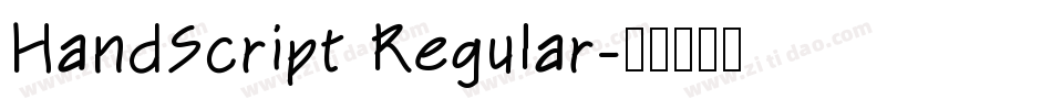 HandScript Regular字体转换
